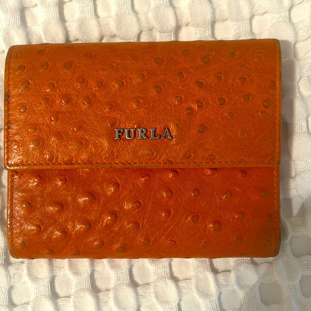 Furla Ostrich Embossed Wallet